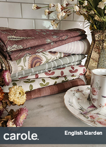 Carole Fabrics 6337 English Garden from the Fall 2025 decorative fabric collection.